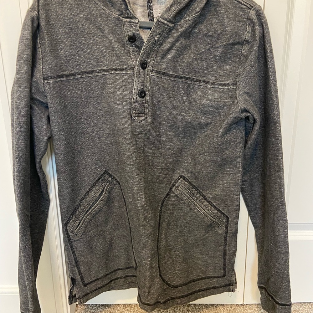 COMUNE Gray Button-Up Hoodie